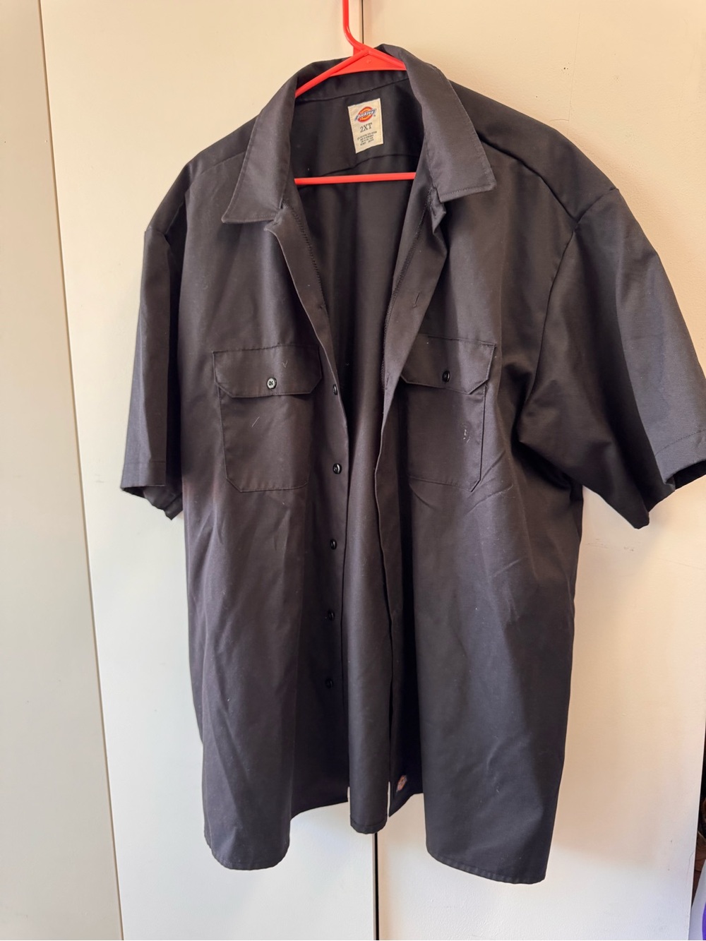 Dickies Black Short Sleeve Button-Down Work Shirt